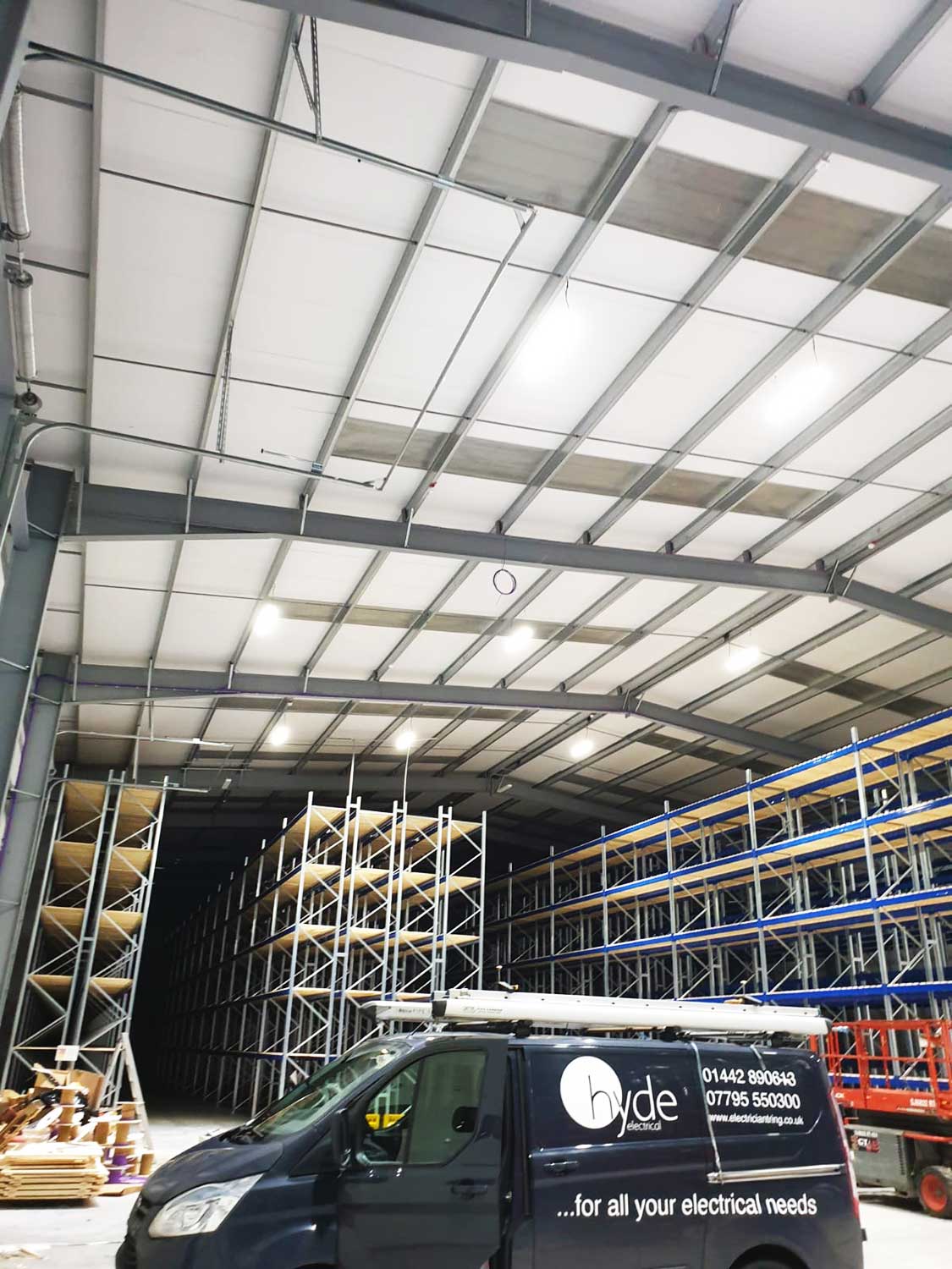 Worcester warehouse industrial lighting installation